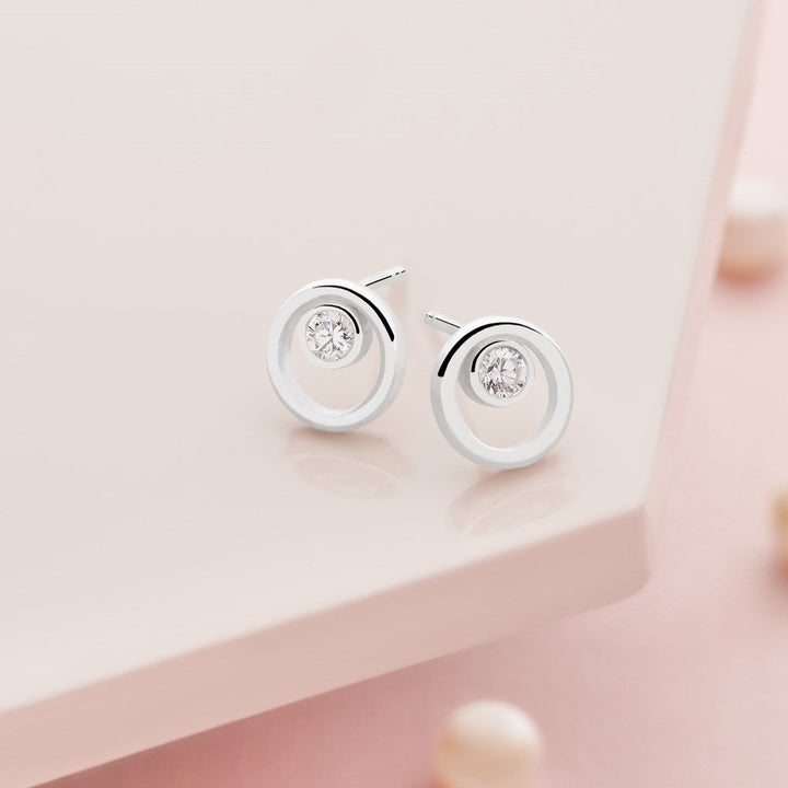 Silvery Moon Studs (E41171)