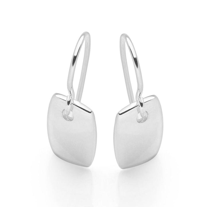 925 sterling silver rounded square earrings (E43741)