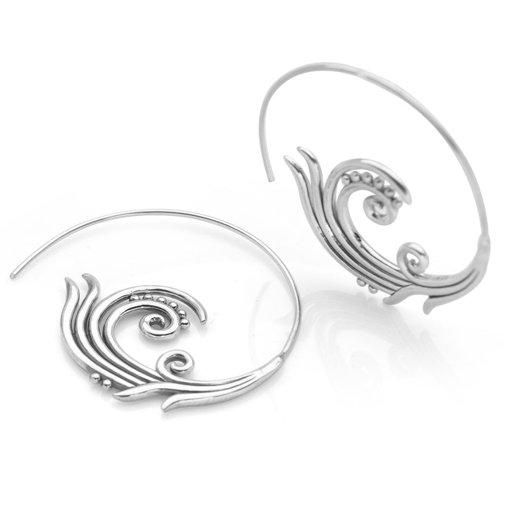 silver earrings