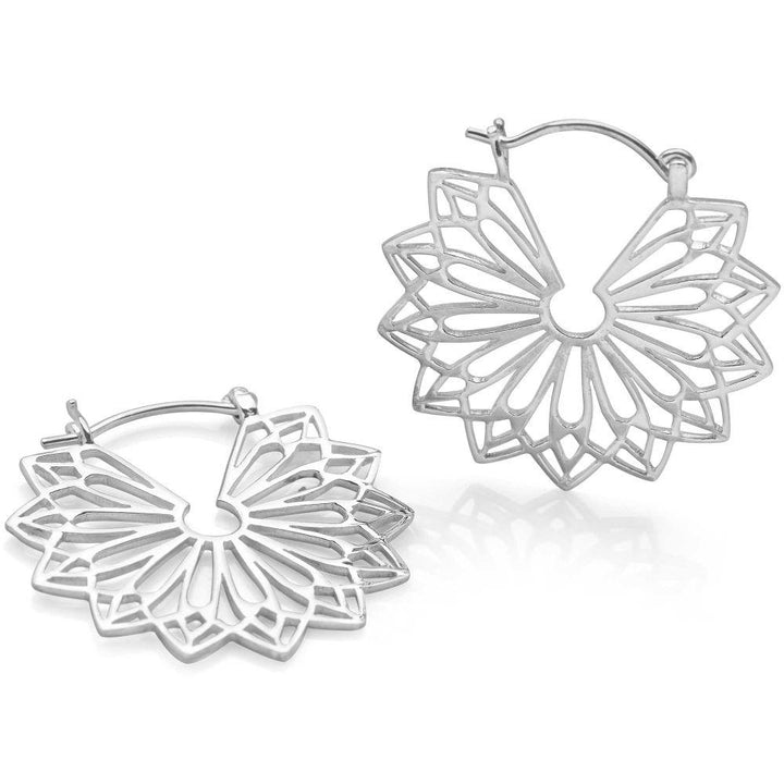 925 sterling silver sunburst earrings. (E44651)