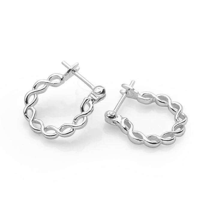 Silver Twist Hoops (E45721)