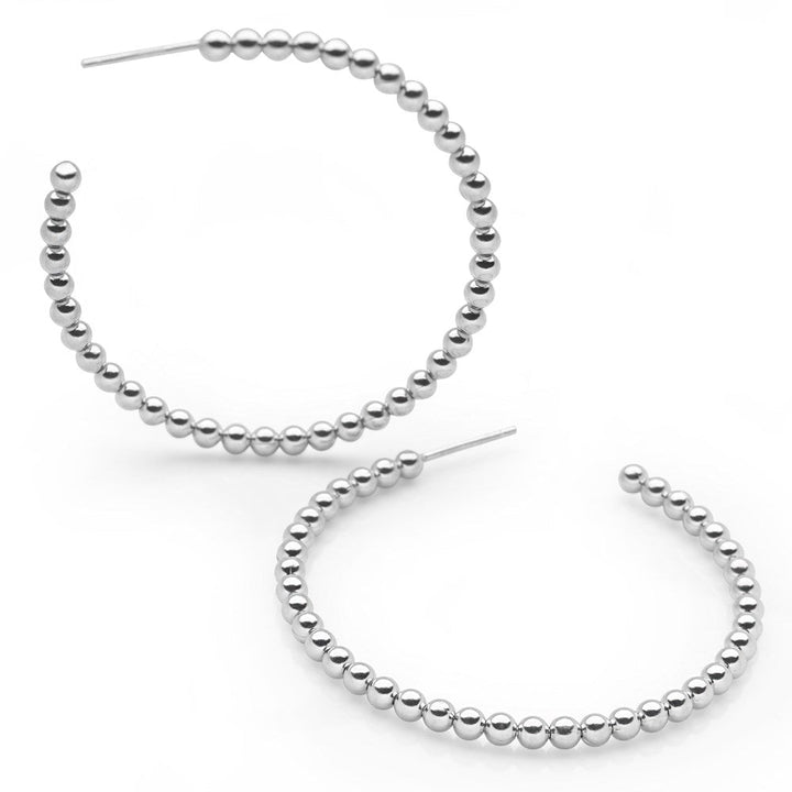 Santa Monica Silver Hoops - Large (E46041)