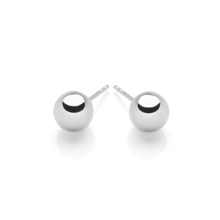 925 sterling silver sphere studs (E47051)