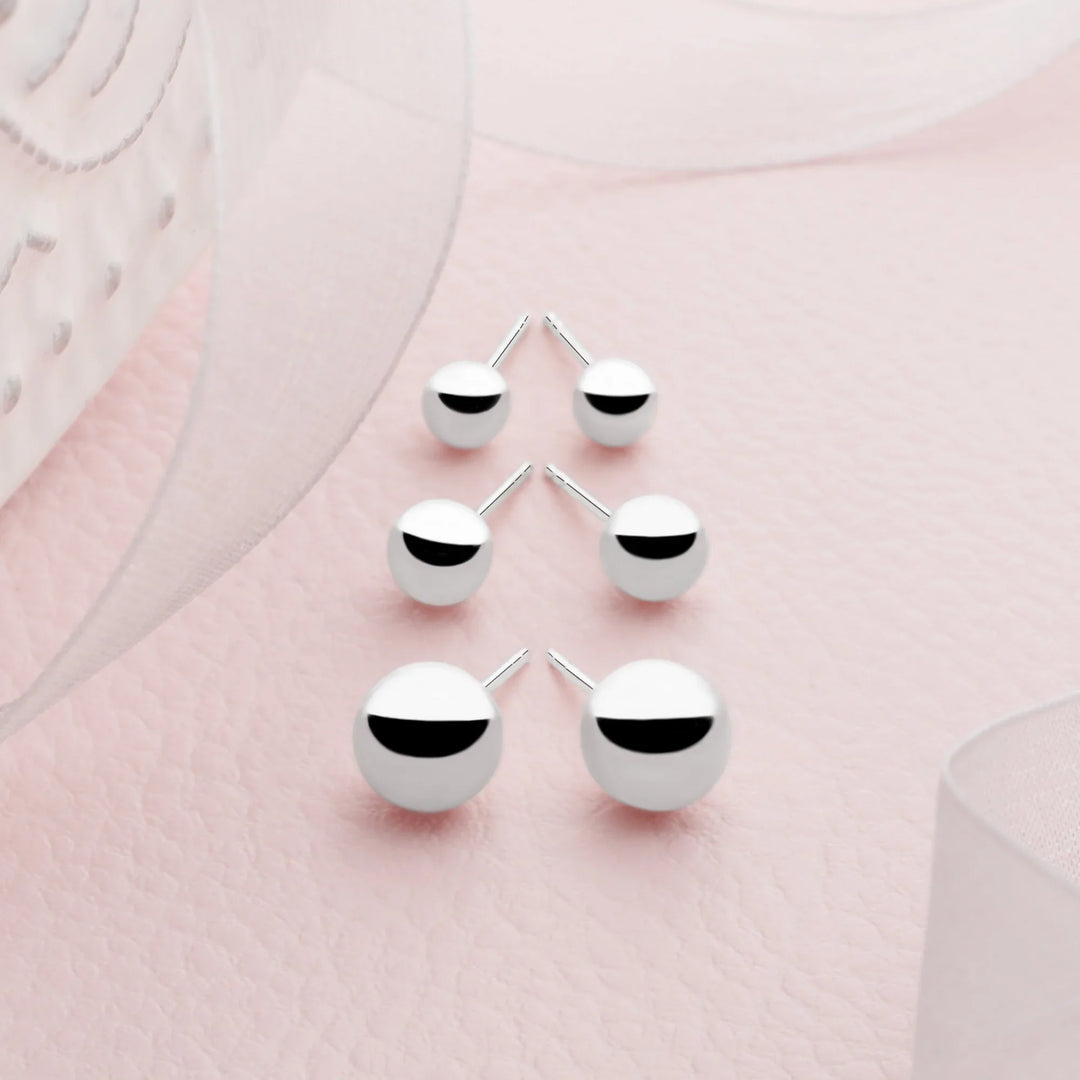 Classico Silver Studs - 9mm Large