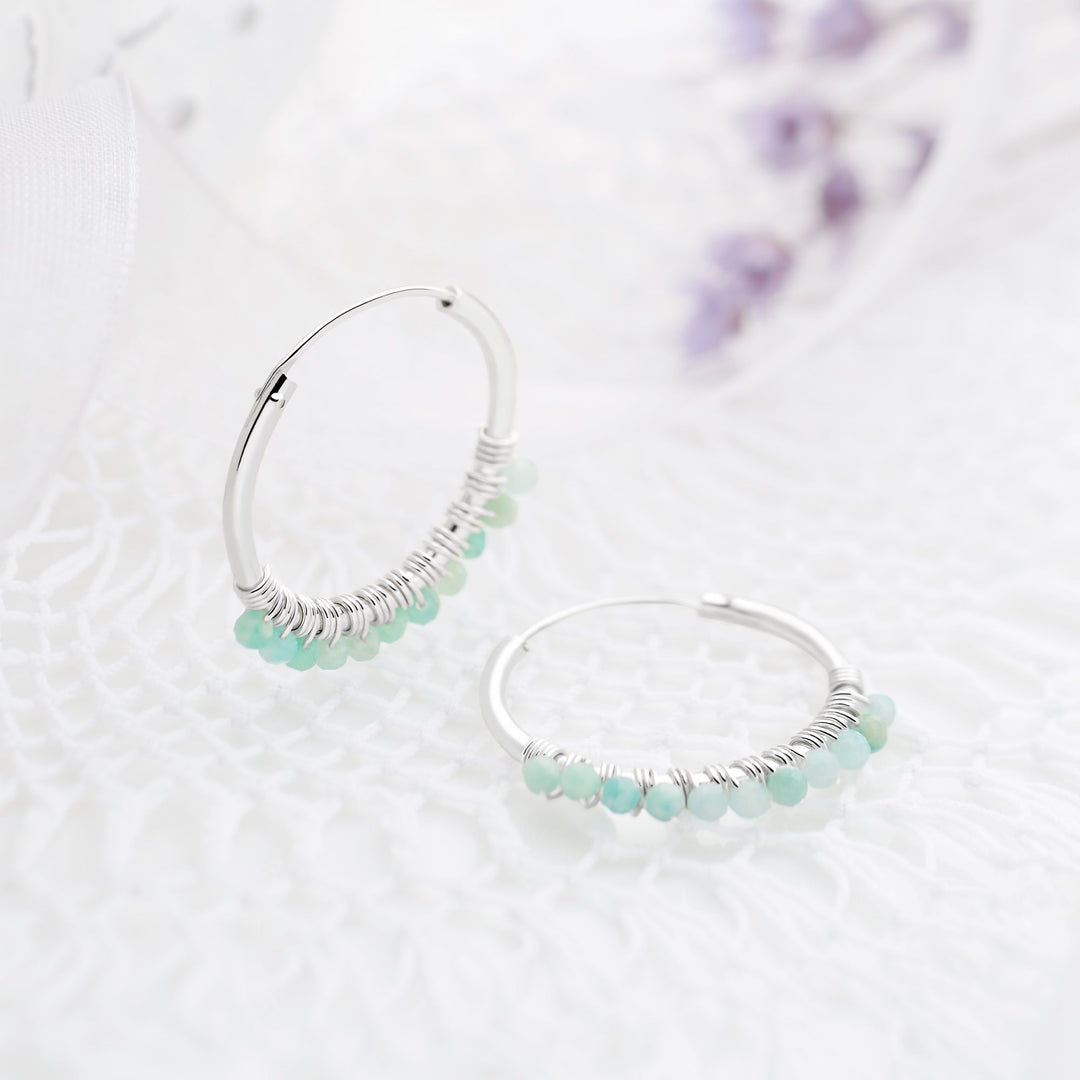 Amazonite Midi Hoops (E47361)