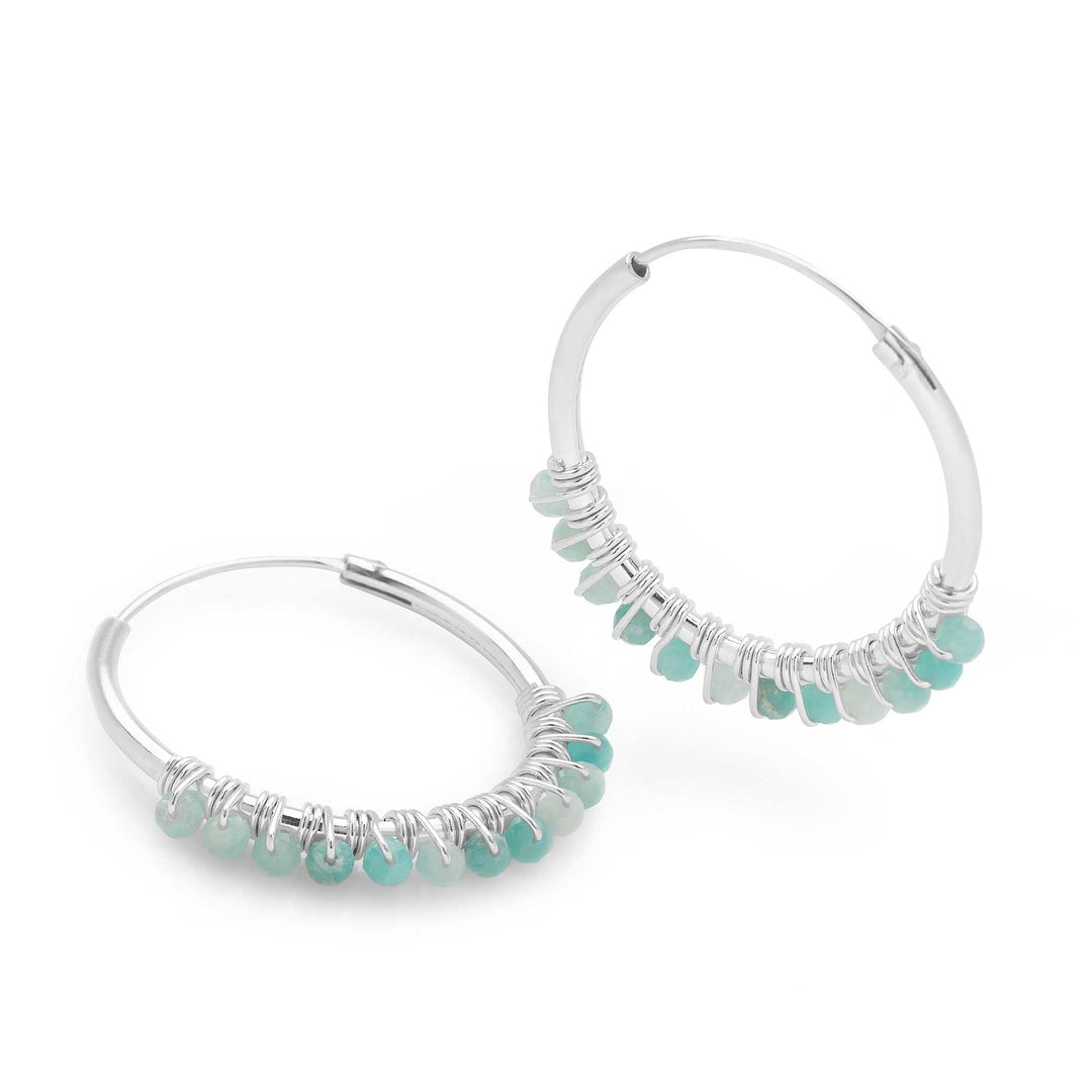 Amazonite Midi Hoops (E47361)