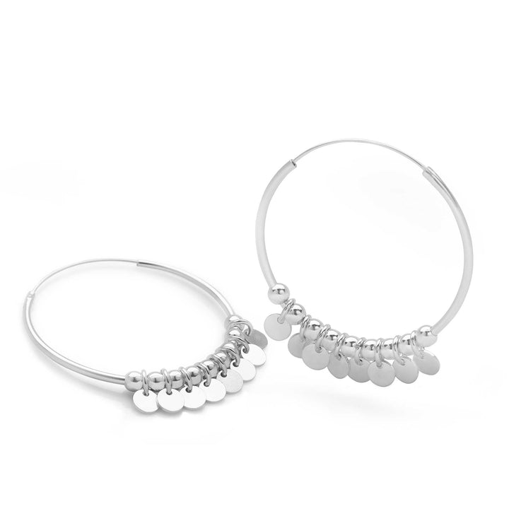 Romani Silver Hoops (E47401)