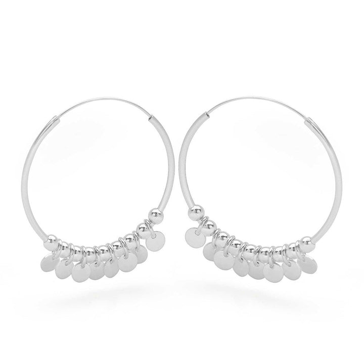 Romani Silver Hoops (E47401)