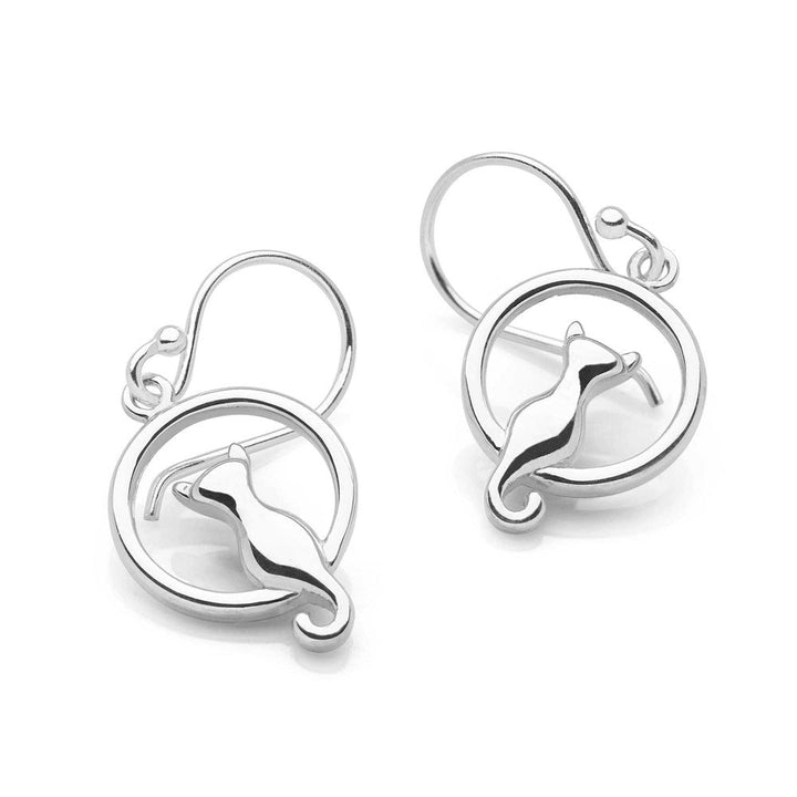 Kitty in the Moon Earrings (E49021)