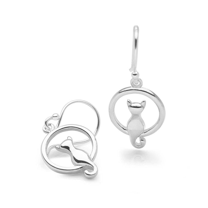 Kitty in the Moon Earrings (E49021)