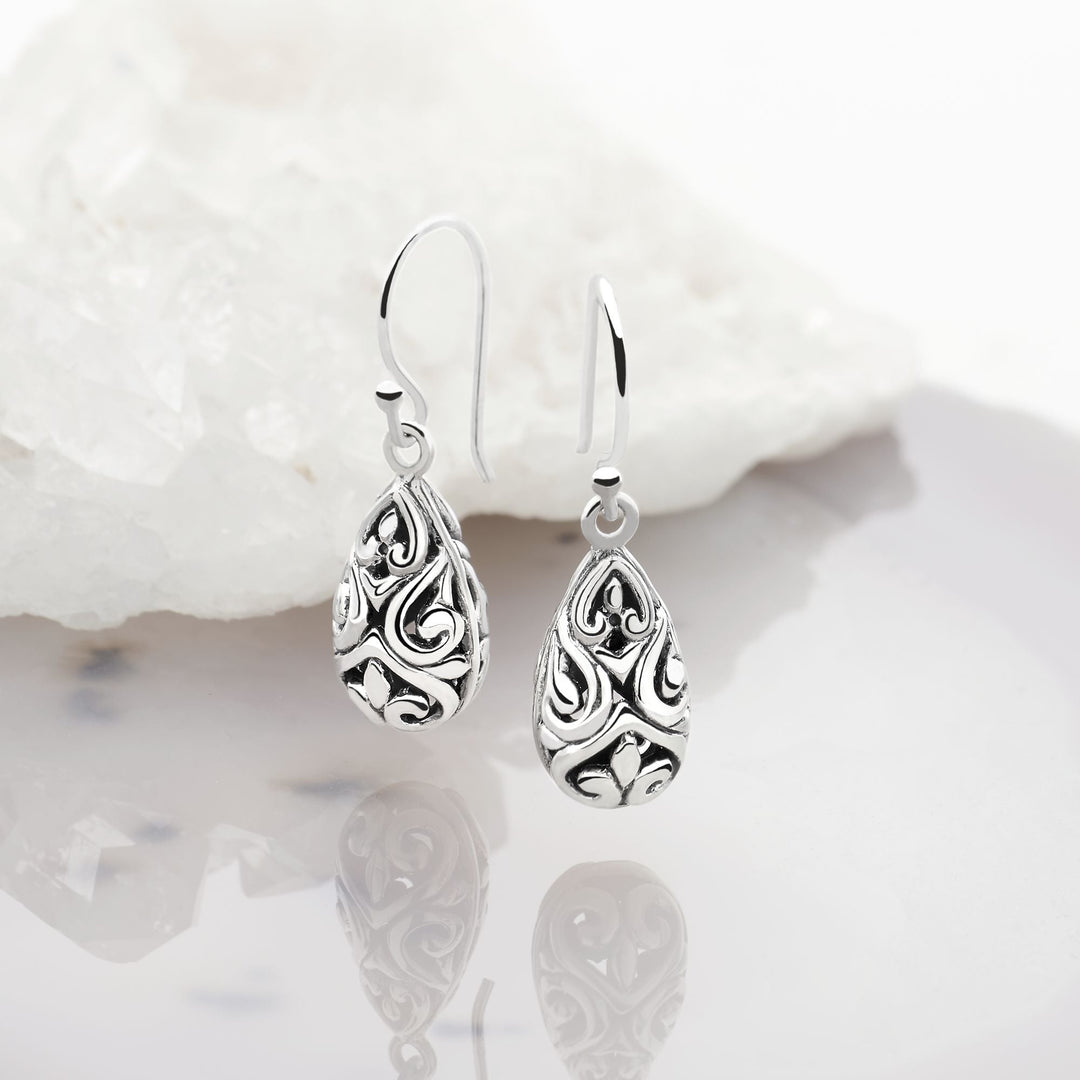 Sumatra Silver Rain Earrings (E50301)