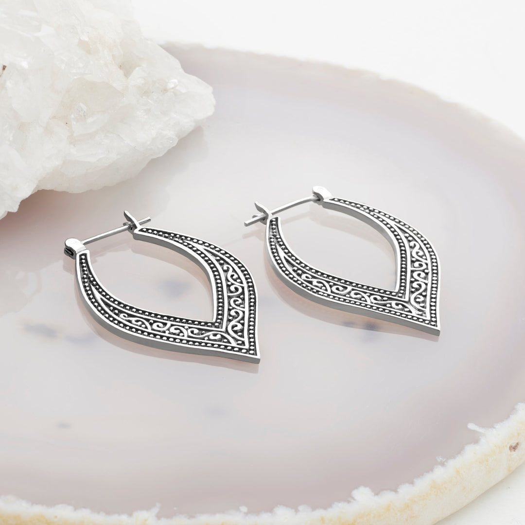 silver earrings