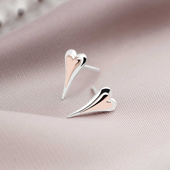 Amour Fusion Heart Studs (E50901)