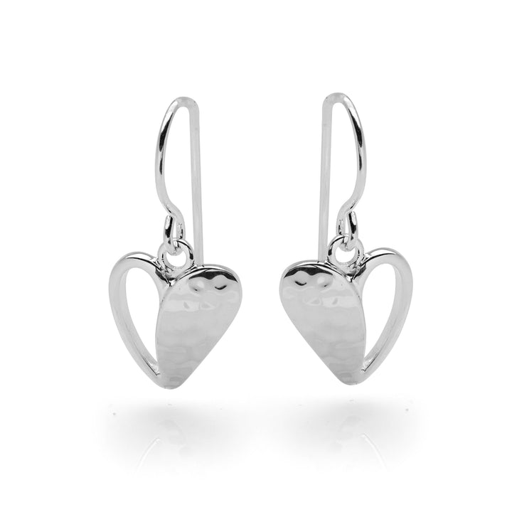 Ayacucho Silver Heart Drop Earrings (E52321)