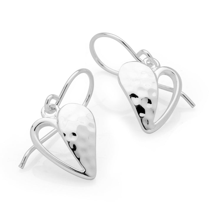 Ayacucho Silver Heart Drop Earrings (E52321)