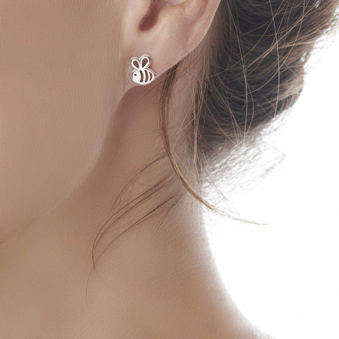 Honey Bee Silver Studs (E52481)