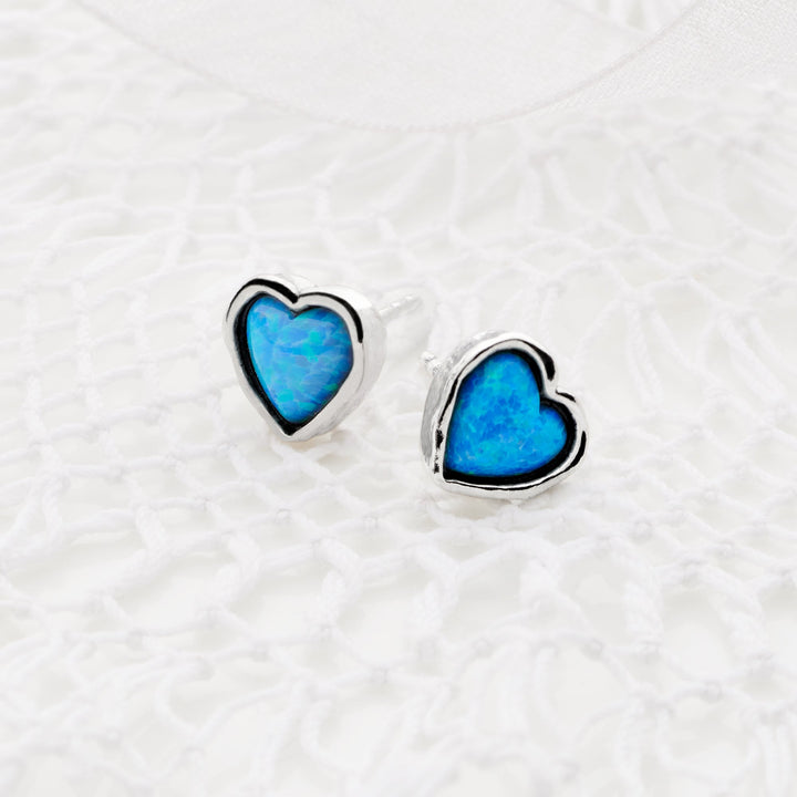 Opal Heart Earrings (E52721)