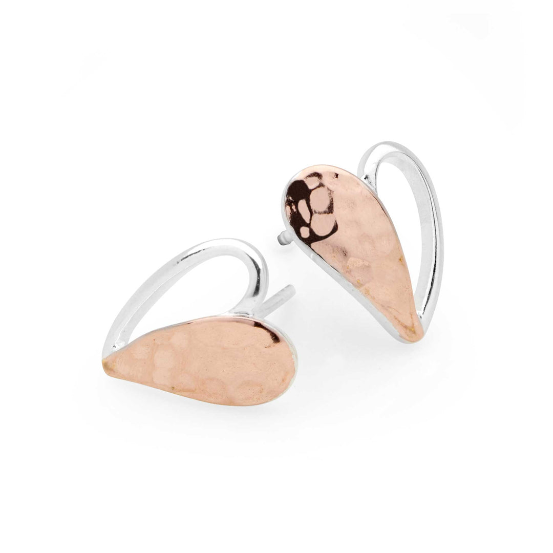 Ayacucho Rose Heart Studs (E53011)