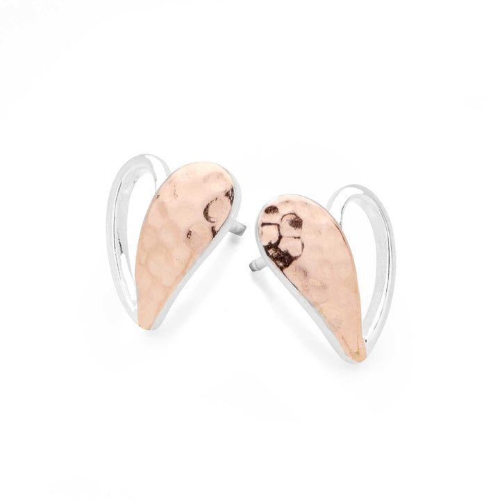 Ayacucho Rose Heart Studs (E53011)