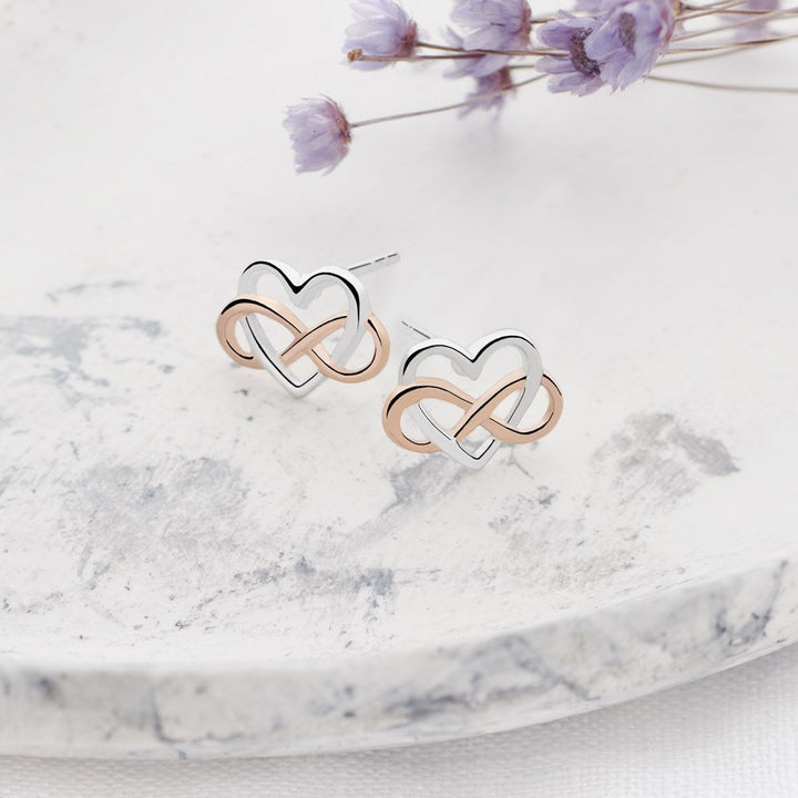 Eternal Love Rose Gold Studs (E53251)