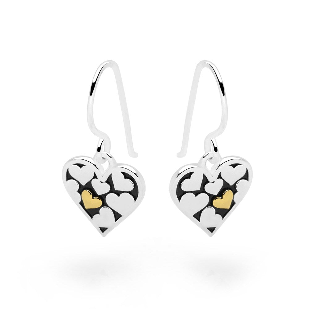 Heart of Gold Drop Earrings (E53661)