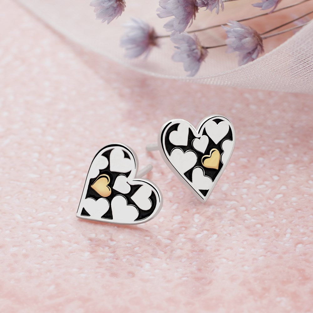 Heart of Gold Studs (E53671)