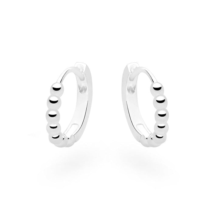 Reversible Silver Huggie Hoops - 12mm (E53881)