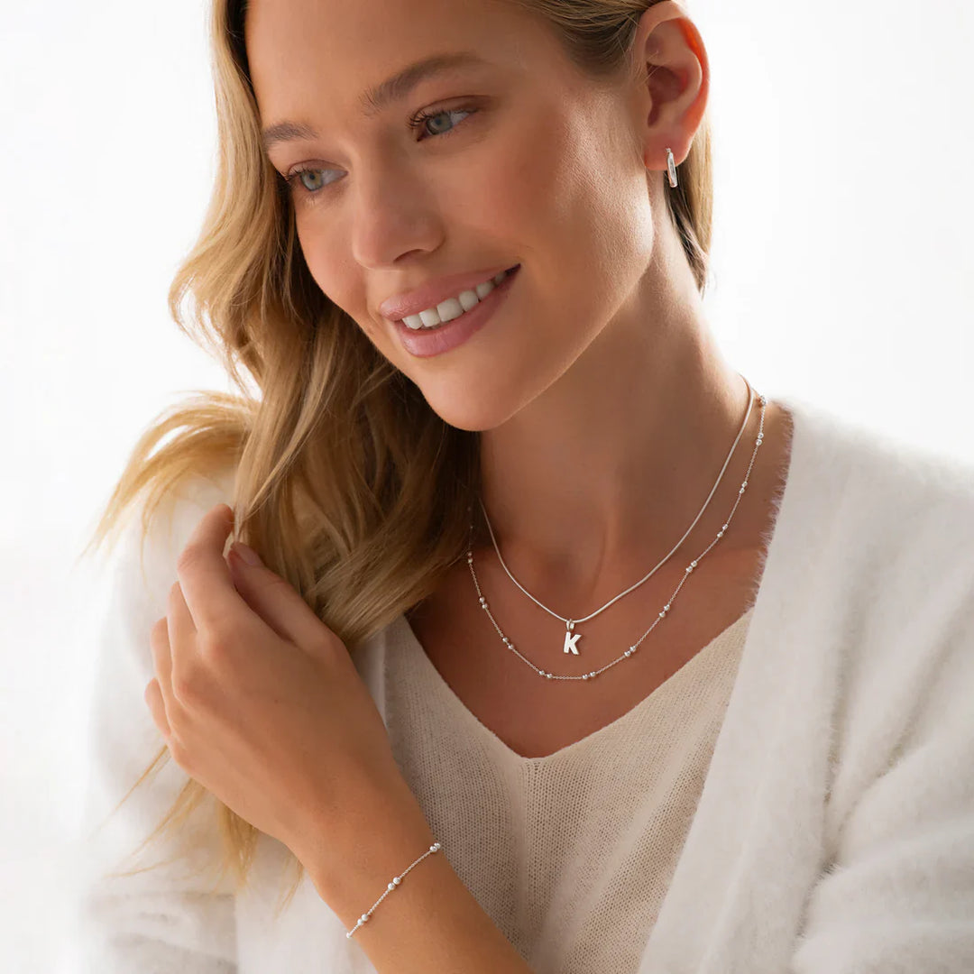 Curvello Silver Hoops