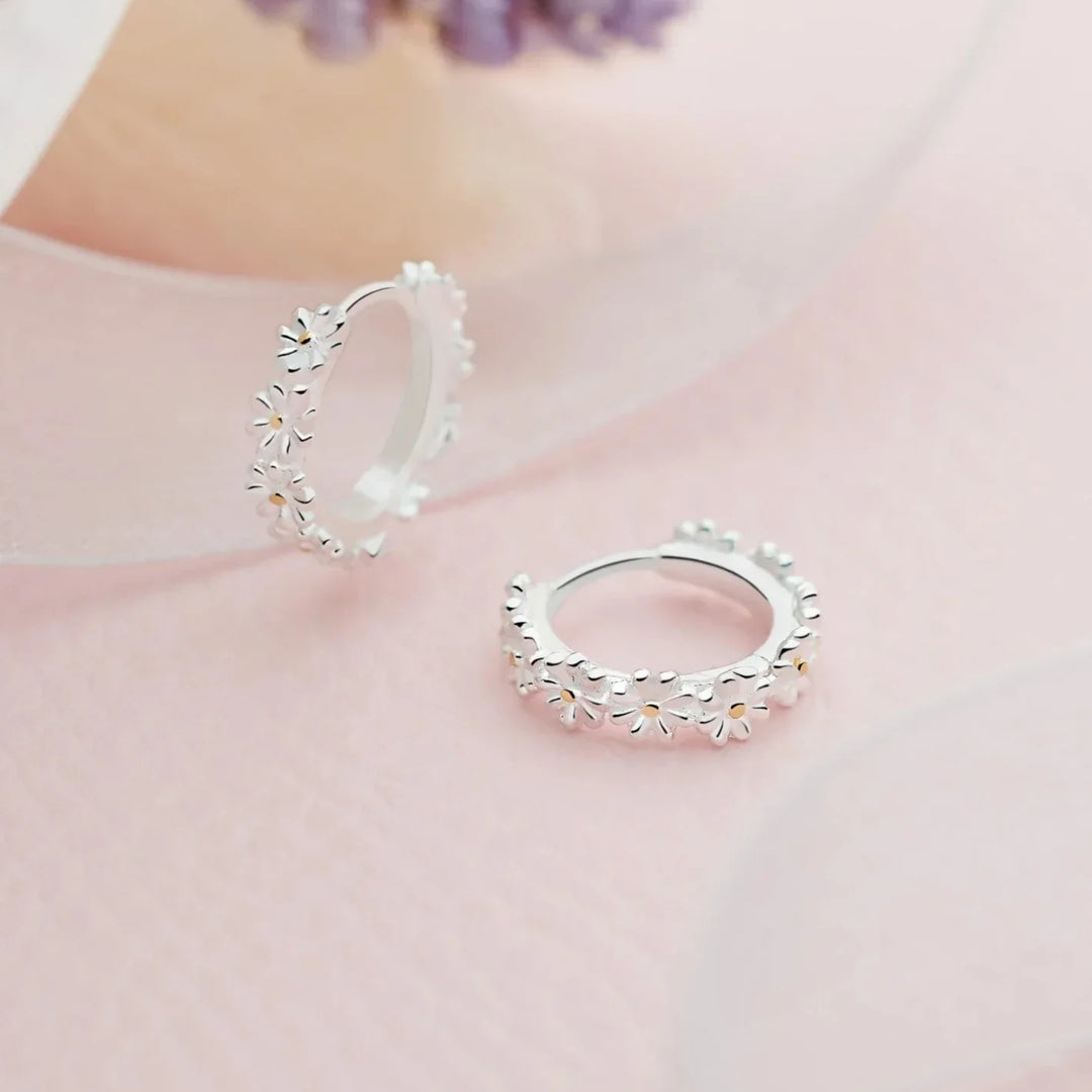 Daisy Chain Hoop Earrings