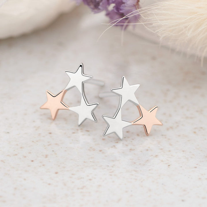 Starburst Silver Studs (E54571)