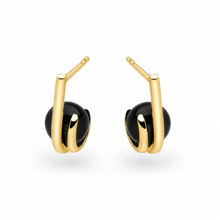 Midnight Aura Gold Earrings