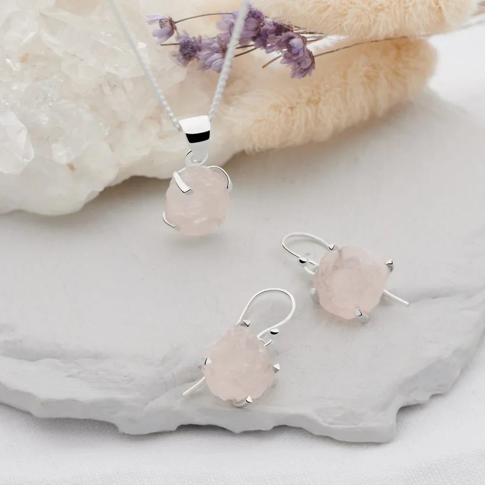 Rose Quartz Earrings (B219E01)