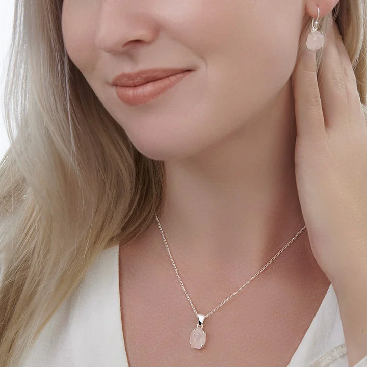 Rose Quartz Earrings (B219E01)