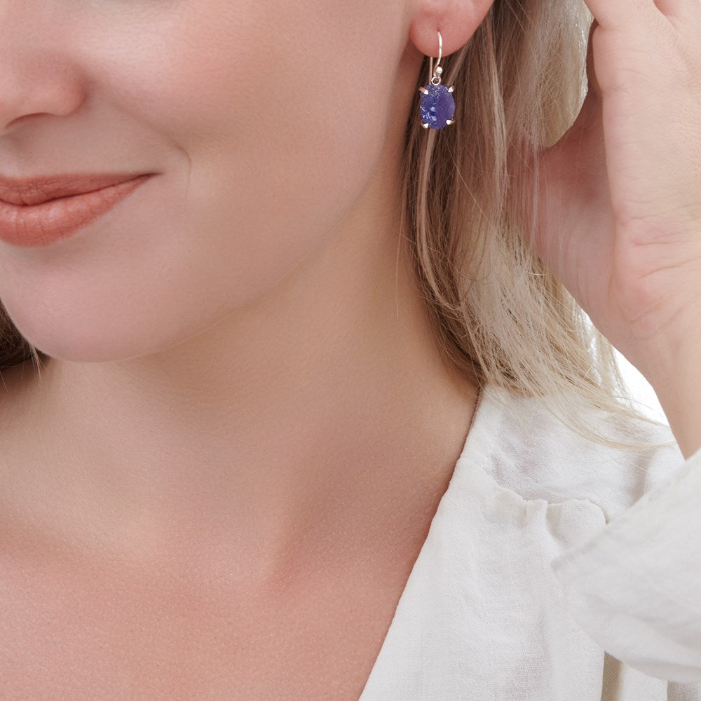 Tanzanite Drop Earrings (B436E01)