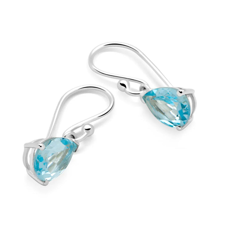 Blue Topaz Teardrop Earrings (SPE08)