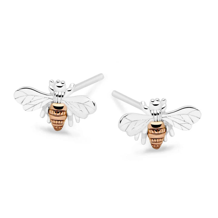 Golden Bee Silver Earrings