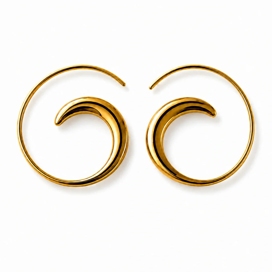 Symphony Swirl Gold Earrings