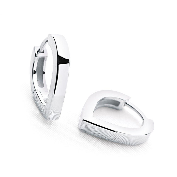 925 sterling silver chunky V-shaped earrings (E7701)