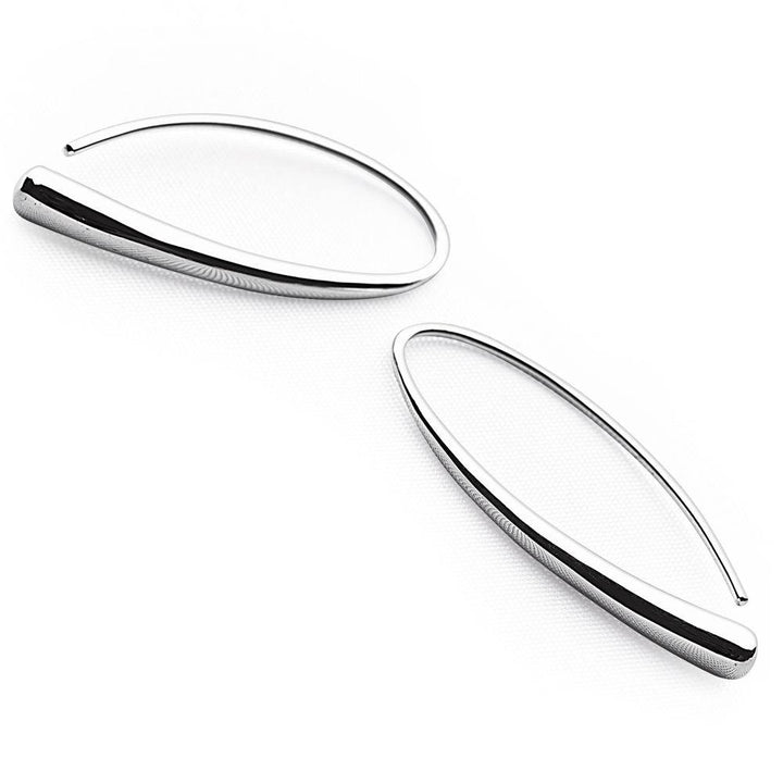 925 sterling silver flared teardrop earrings (E8291)