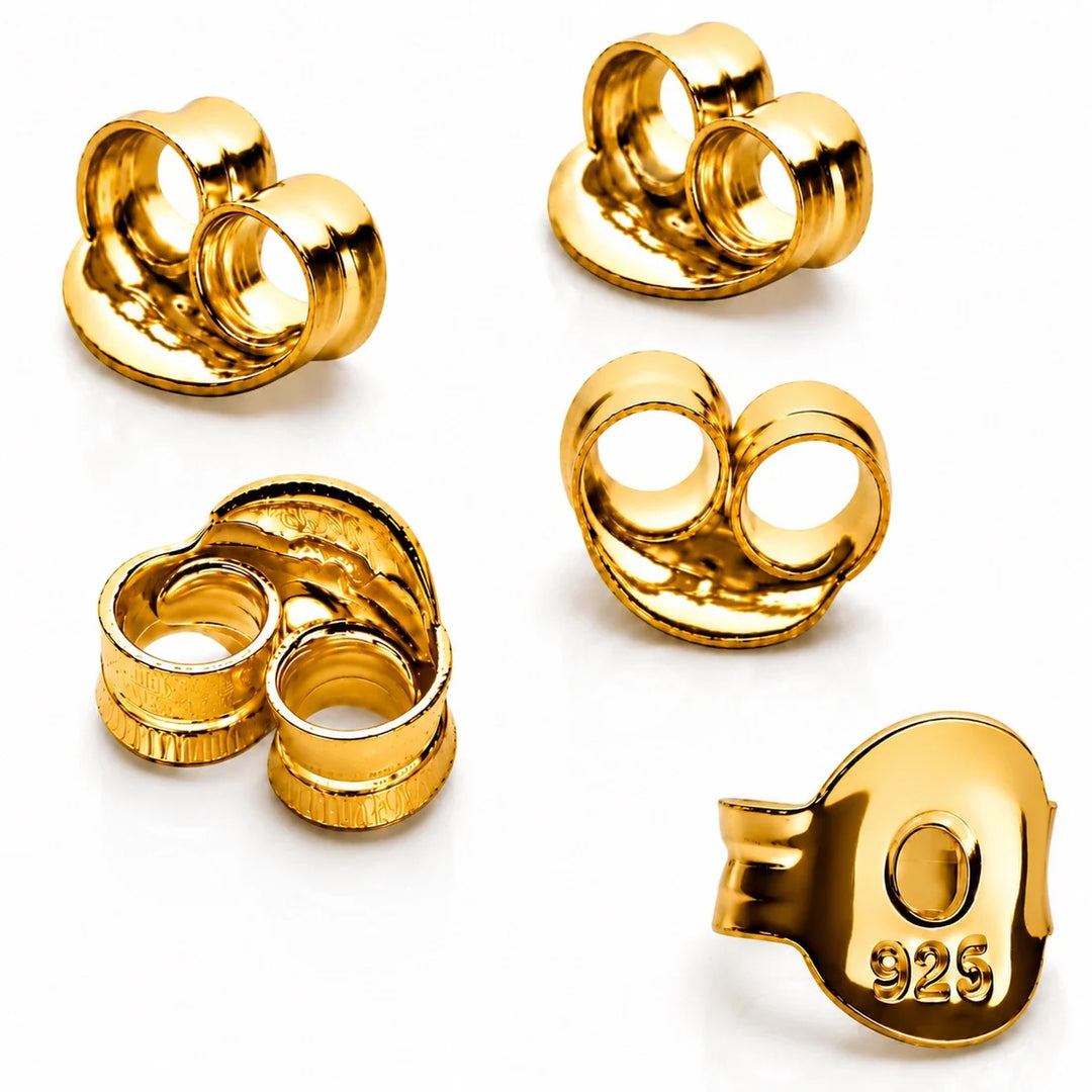 Gold Earring Backs - 4 Pairs