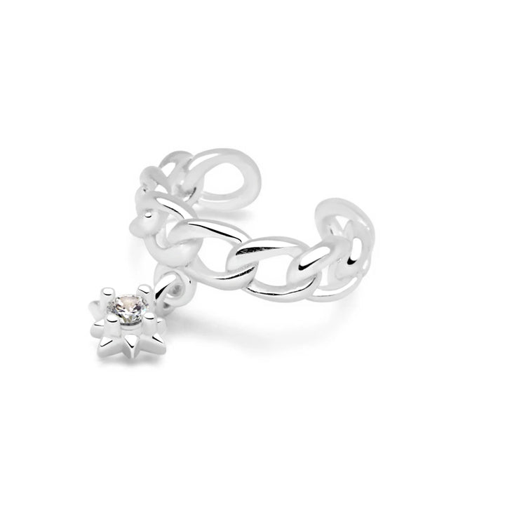 Zirconia Charm Ear Cuff