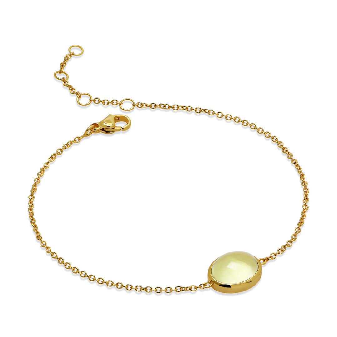 Oval Lemon Quartz Bracelet