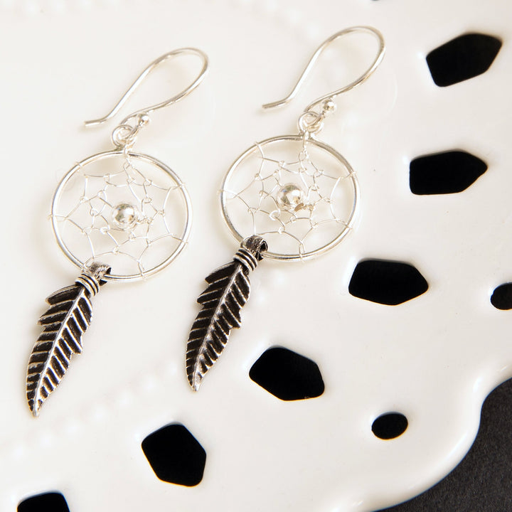 Dreamcatcher Silver Earrings (E4121)