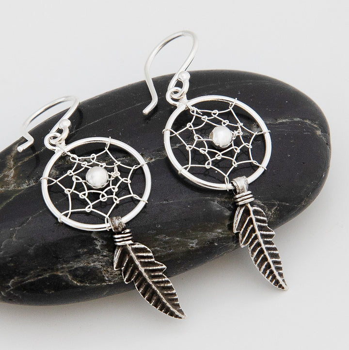 Dreamcatcher Silver Earrings (E4121)