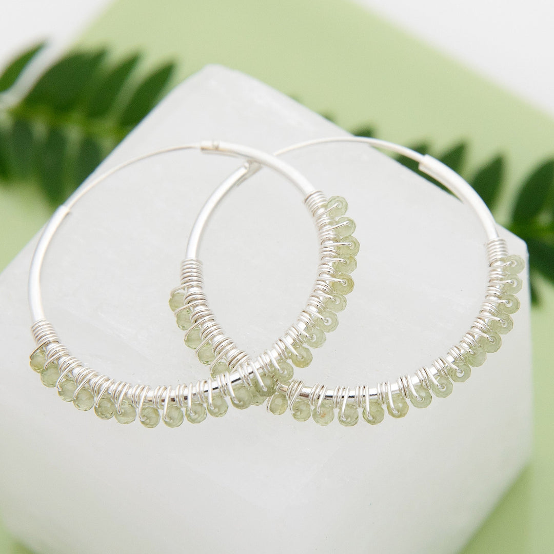 Peridot Hoop Earrings (E4621)