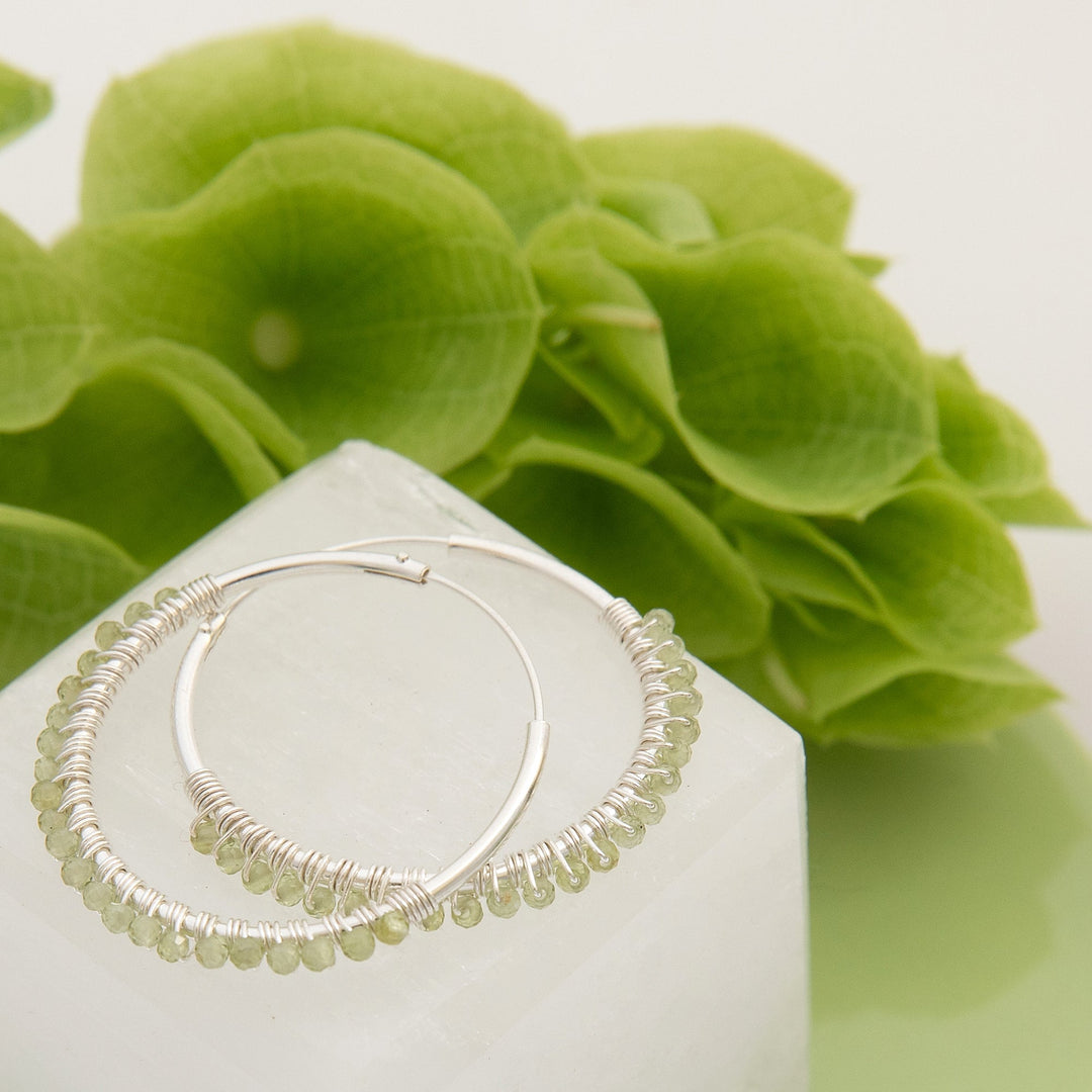 Peridot Hoop Earrings (E4621)