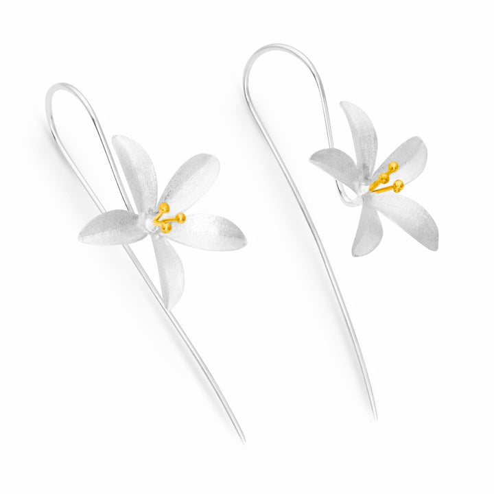Tropical Lily Flower Earrings
