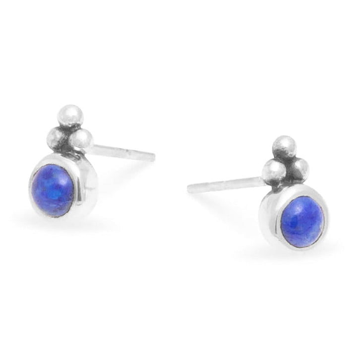 This beautiful pendant is hand crafted and combines glittering blue topaz and lapis lazuli. Matching stud earrings make this a must have set. All made in high quality 925 sterling silver