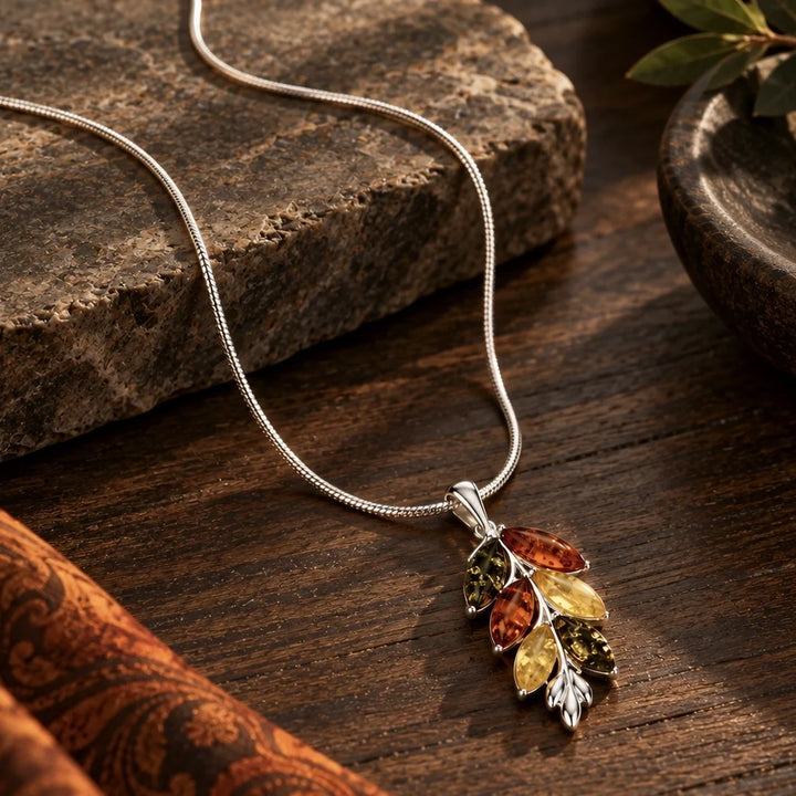 Fire Tree Amber Necklace