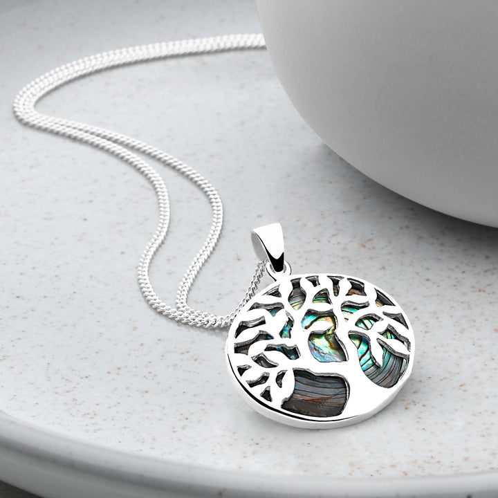 Abalone Tree of Life Pendant (P24461)